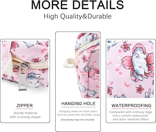 Miniatura 51 de Organizador multifuncional de cartera, bolsa de viaje impermeable con cremallera, estuche de almacenamiento de suministros de diario para cuadernos