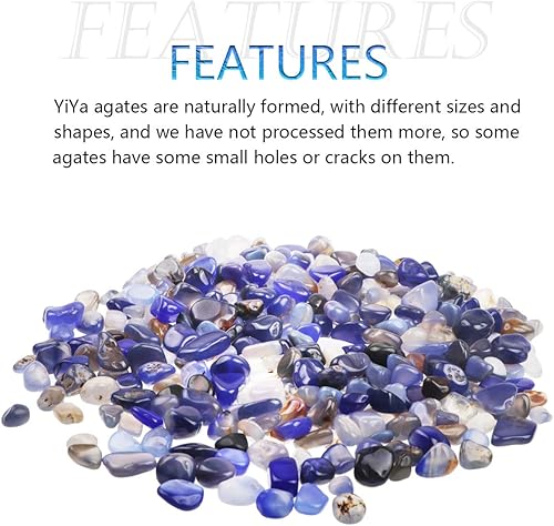 Miniatura 4 de Piedras pulidas de ágata blanca de 0.68 libras, piedras preciosas de cuarzo de cristal natural para decoración del hogar, relleno de jarrón,