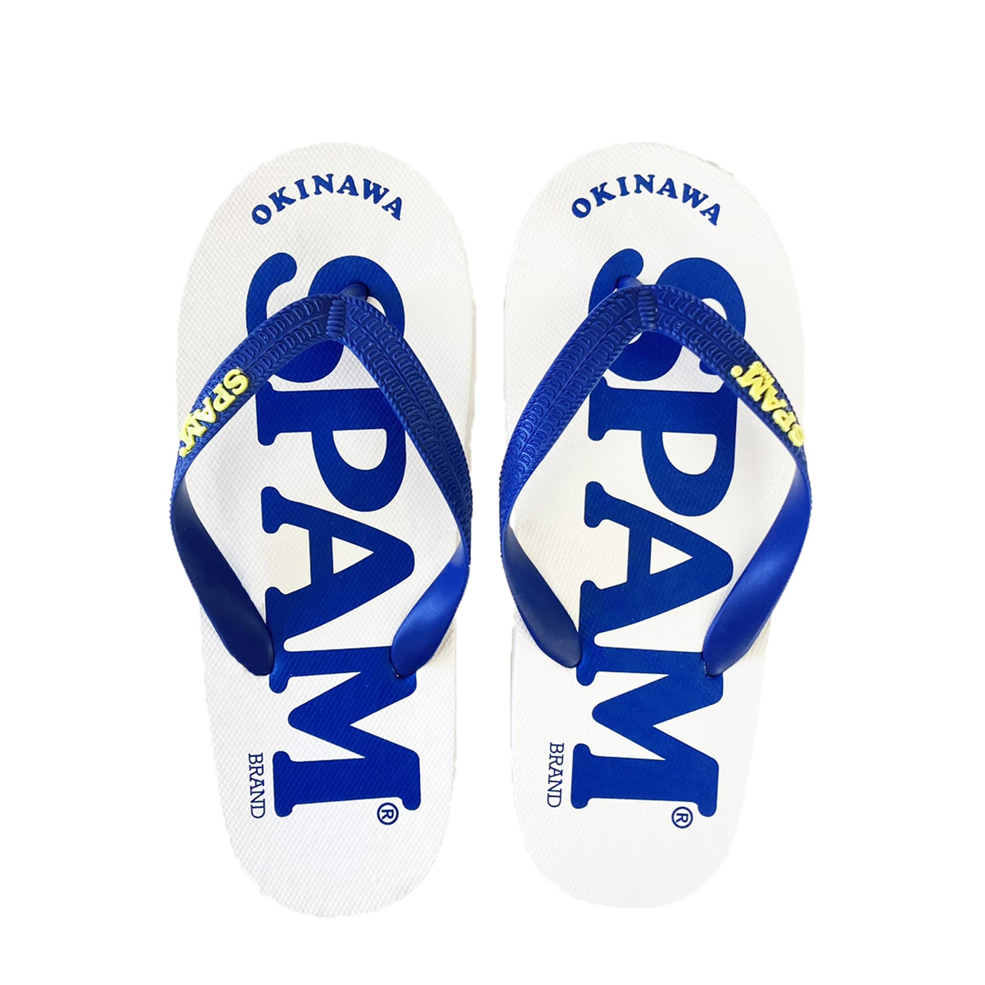 SHIMAZOURI BEACH SANDALS 스팸 오키나와 한정 스팸 캔(파란색) 남성용 여성용