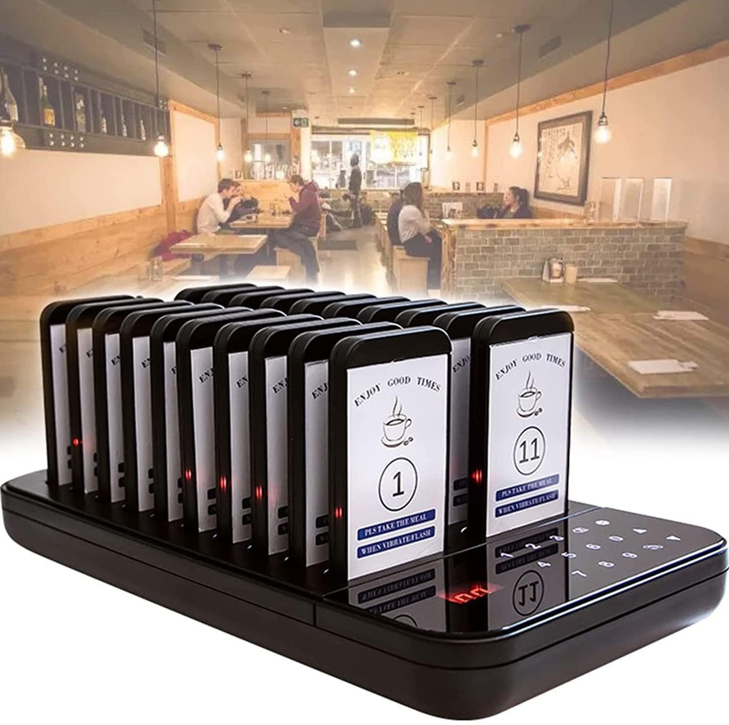Système de téléavertisseur de restaurant tactile avec 20 bipeurs d'attente sans fil