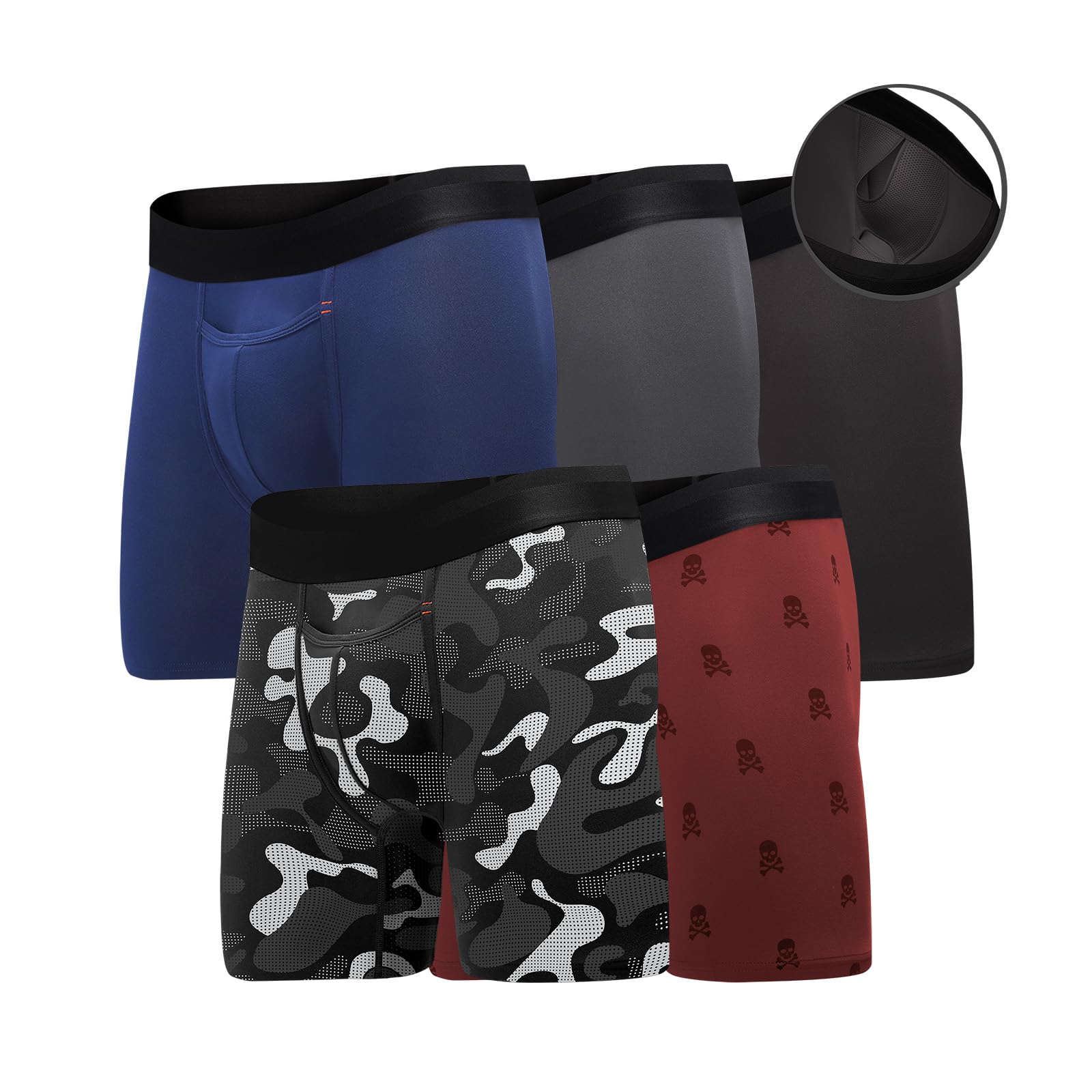 All Citizens Re Luxe Paradise Pocket Ball Pouch Underwear for Men Boxer Briefs w fly Anti-Chafing No Ride