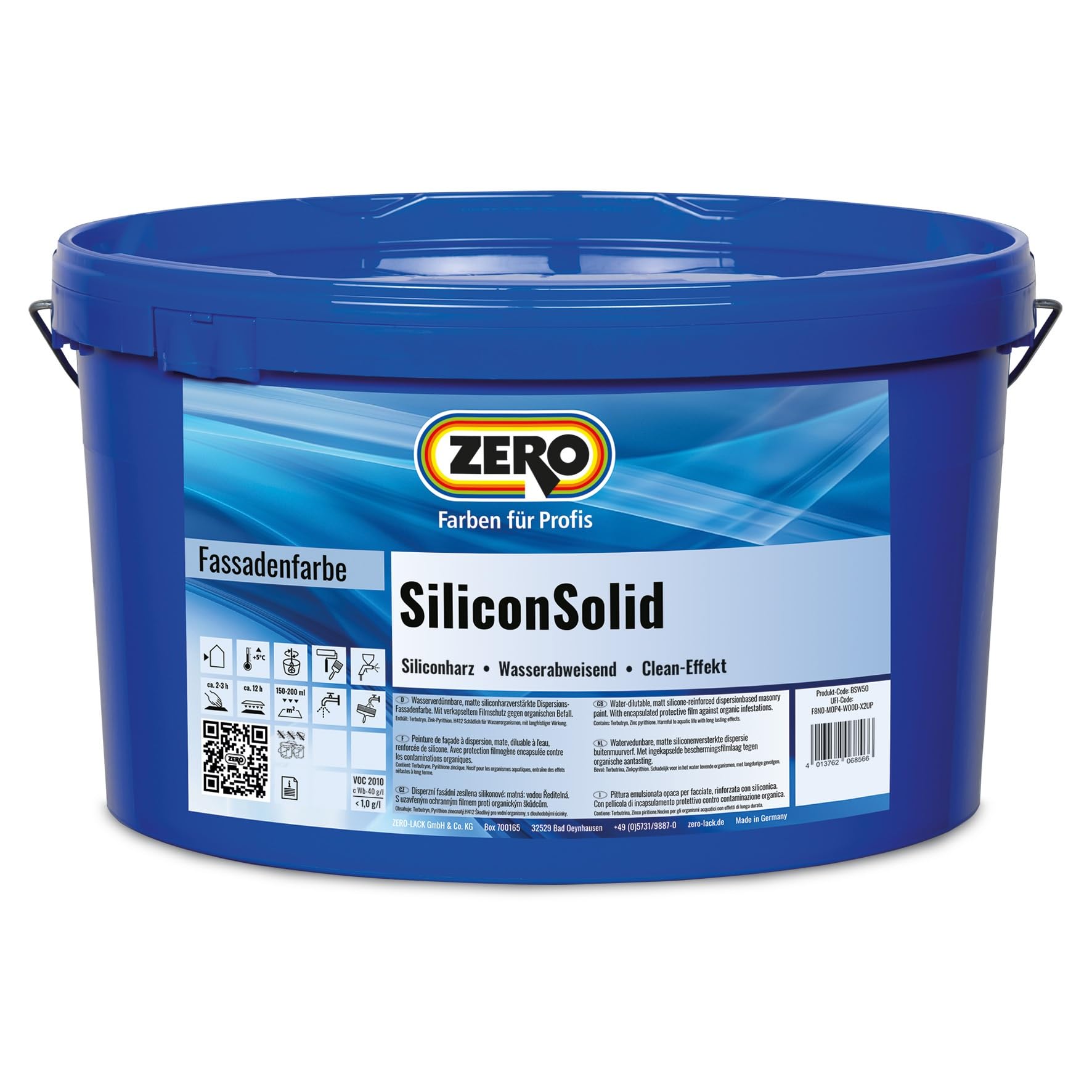 Zero SiliconSolid Fassadenfarbe, weiß, 12,5l