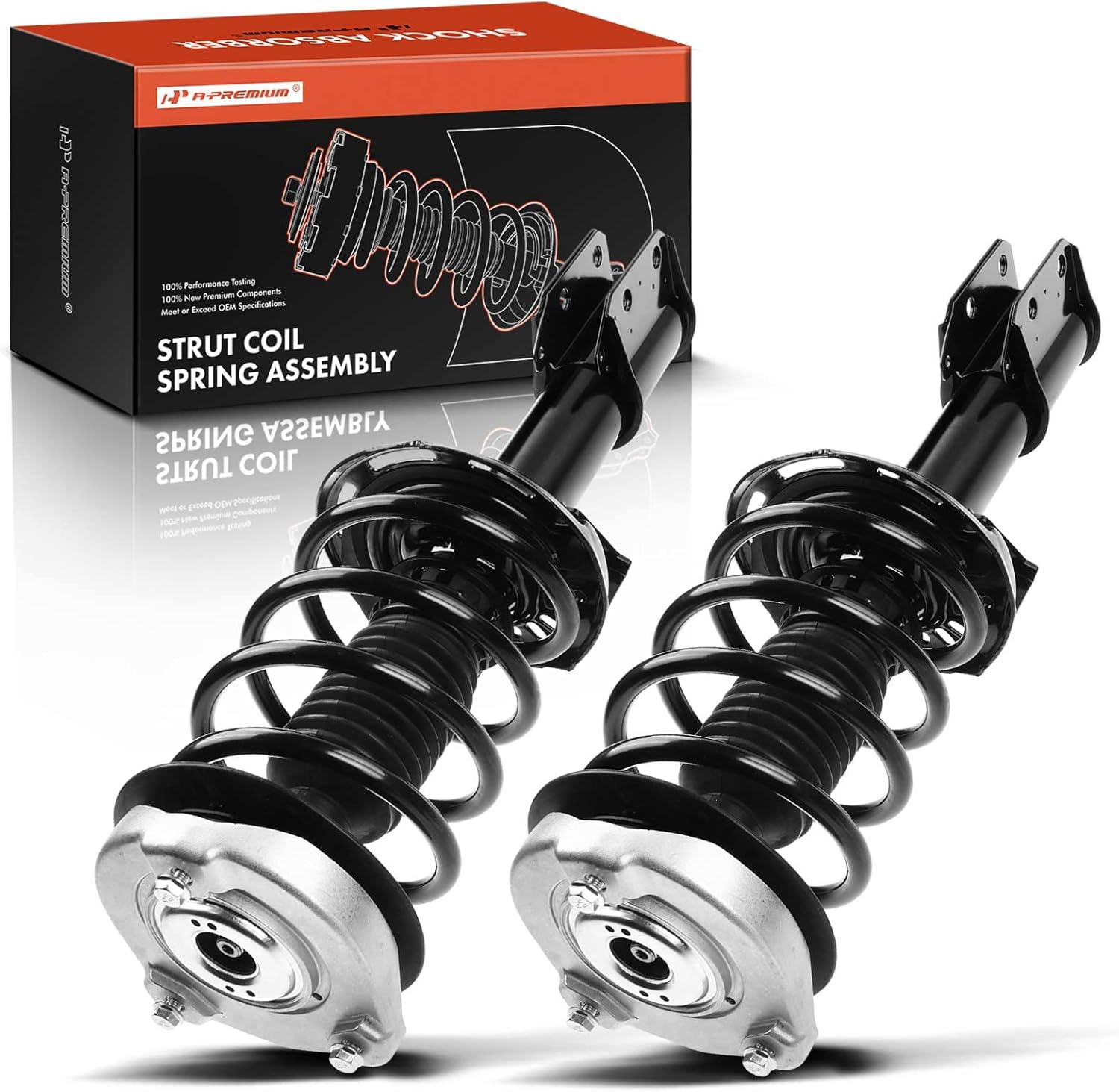 A-Premium Front Strut Assembly Compatible with Mercedes-Benz GLK250 2013-2015, GLK350 2010-2015, X204 Chassis - 2x Replacement Suspension Complete Strut Shock Absorber with Coil Spring