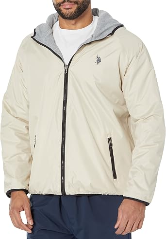 U.S. Polo Assn. Reversible Poly Shell to Fleece Hooded Jacket Outerwear