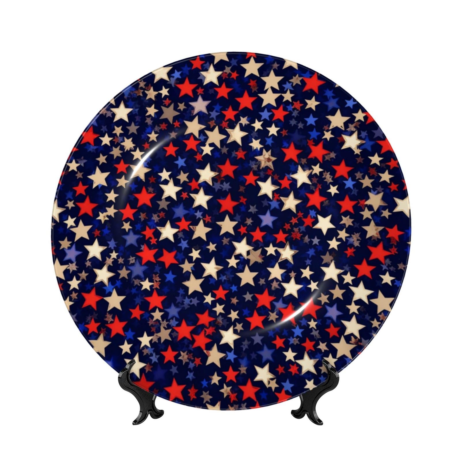 Assiette décorative en porcelaine céramique fait main murale américaine 17cm