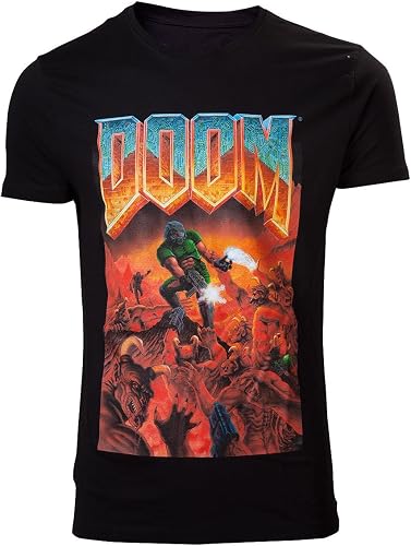 DOOM T-Shirt -L- Box Art, schwarz [import allemand]