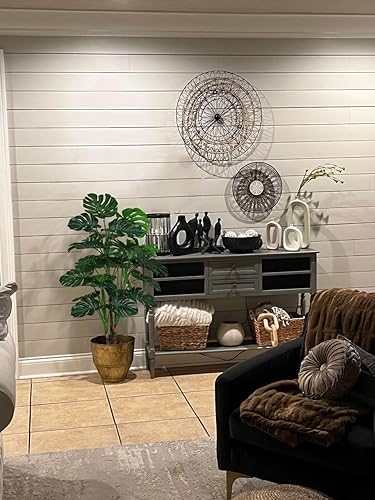 Miniatura 13 de Aveyas Árbol artificial de pájaro del paraíso de 6 pies para decoración del hogar, planta sintética de 6 pies, hoja de plátano de seda falsa, Árbol