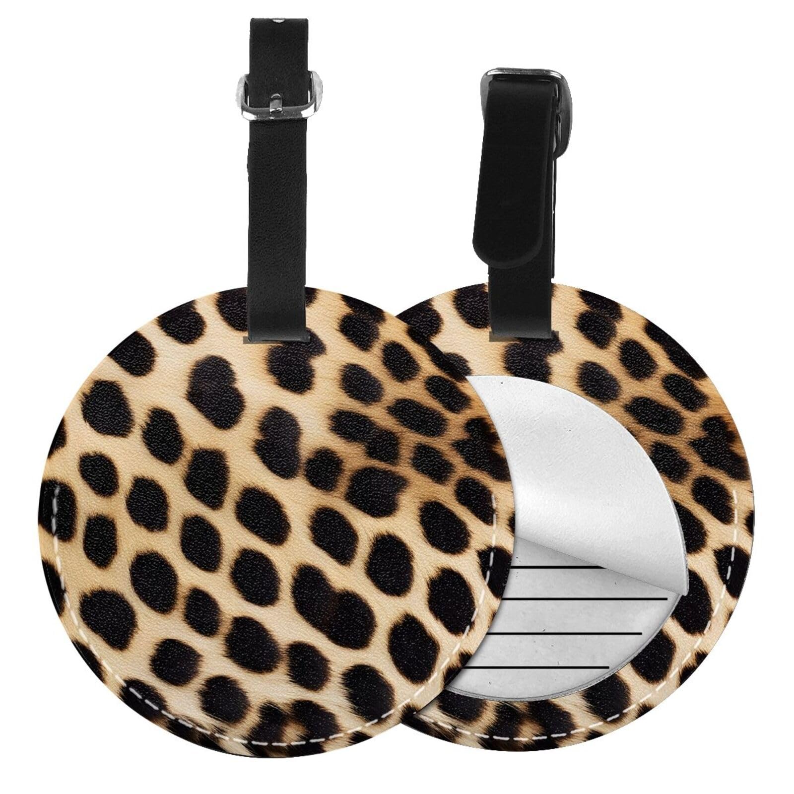 Gepäckanhänger mit Leopardenmuster, 6 Stück, Gepäckanhänger, Koffer, Gepäckanhänger mit Etiketten, Reisetaschen, PVC