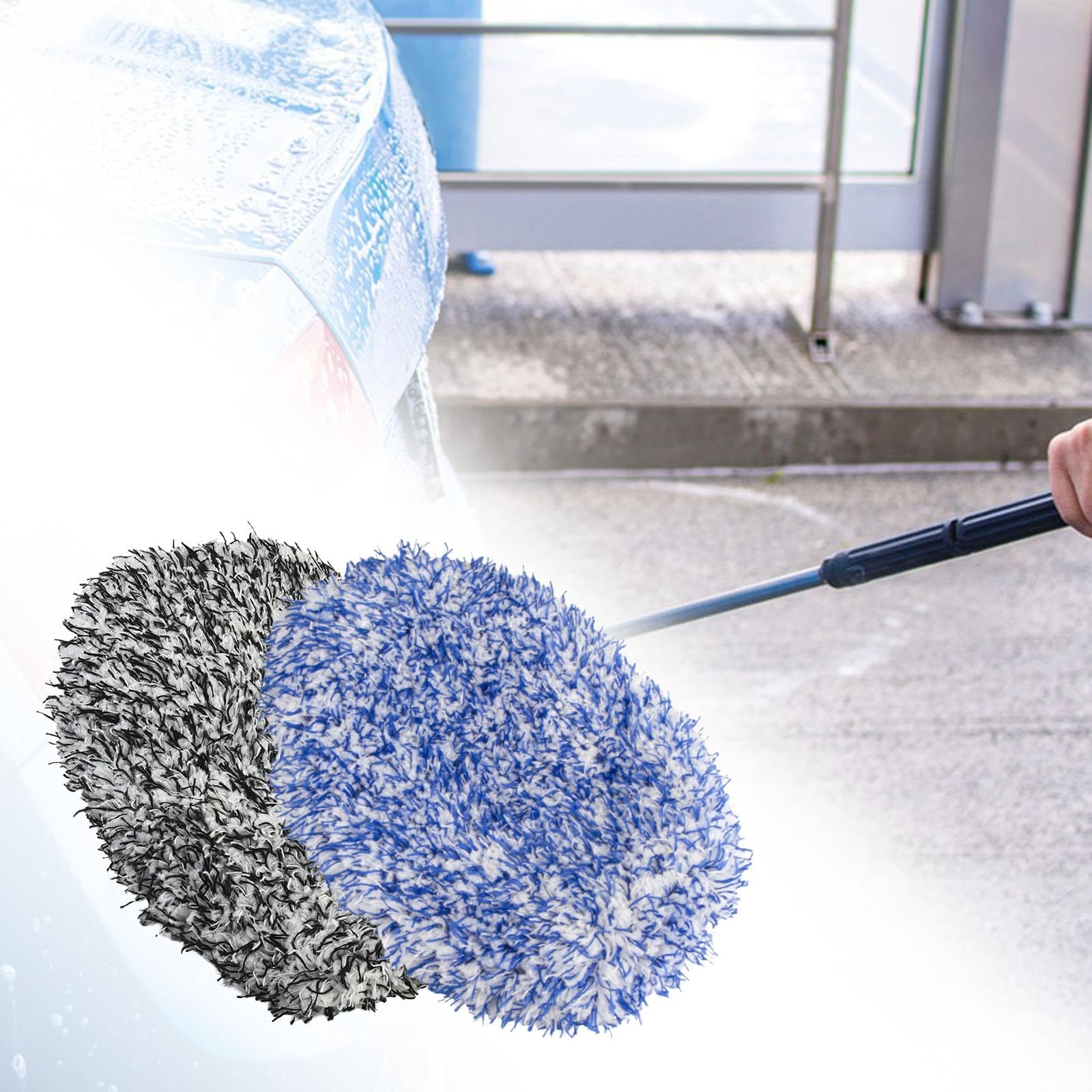 CALANDIS™ Car Wash Mop Replacement Head Detachable for Car Household Cleaning Mop Black | Washing Brushes & Nozzles | Automotive Care & Detailing | Automotive Tools & Supplies 2