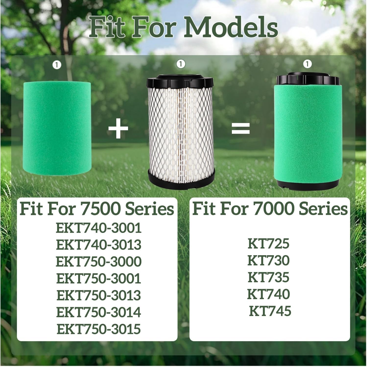 ETK750 KT725 Air Filter Compatible With Kohle KT730 KT735 KT740 KT745 7000 Series Engines Reps 32 083 13-S