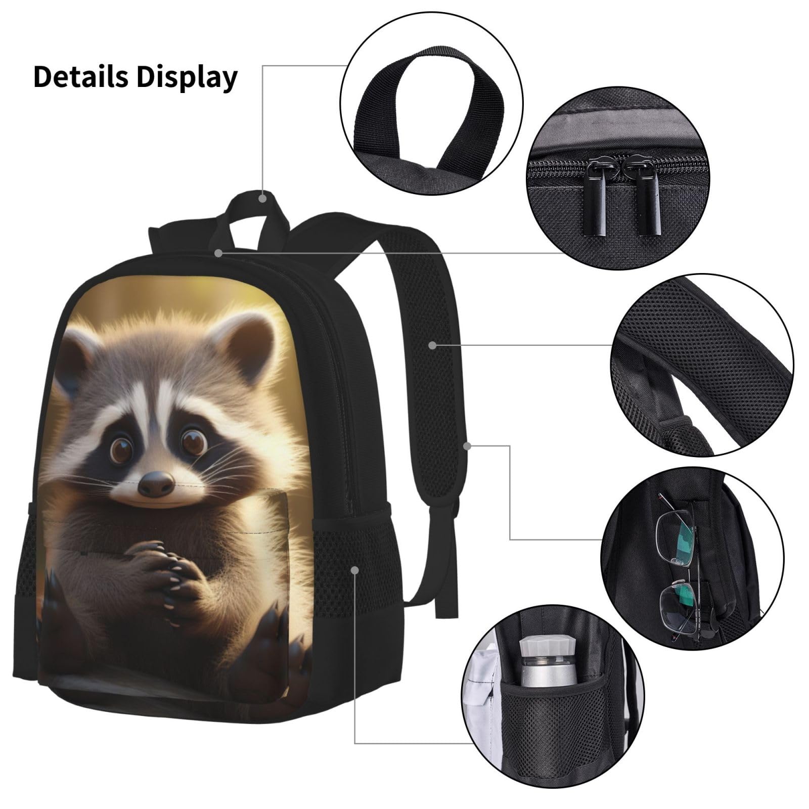 Zaino, borsa portapranzo, astuccio, set da 3 pezzi, per lavoro e