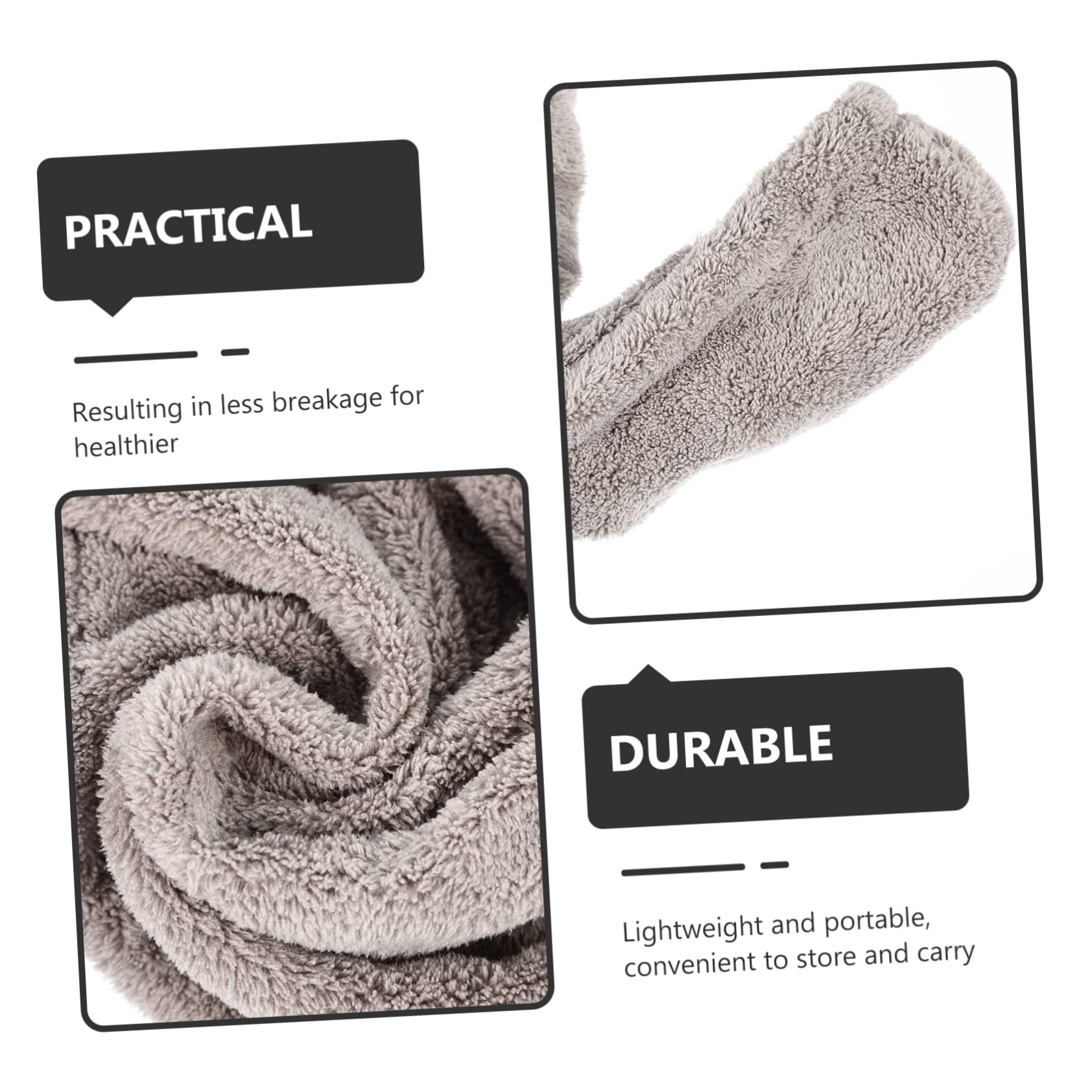 MAGICLULU 3st Trockene Haarkappe Super Saugfähiges Haartuch Hut Für Trockenes Haar Turban-Handtuch Badezubehör Körpertücher Zum Duschen Nasse Haare Polyester-Nylon-kettenwirkkorallen-Fleece