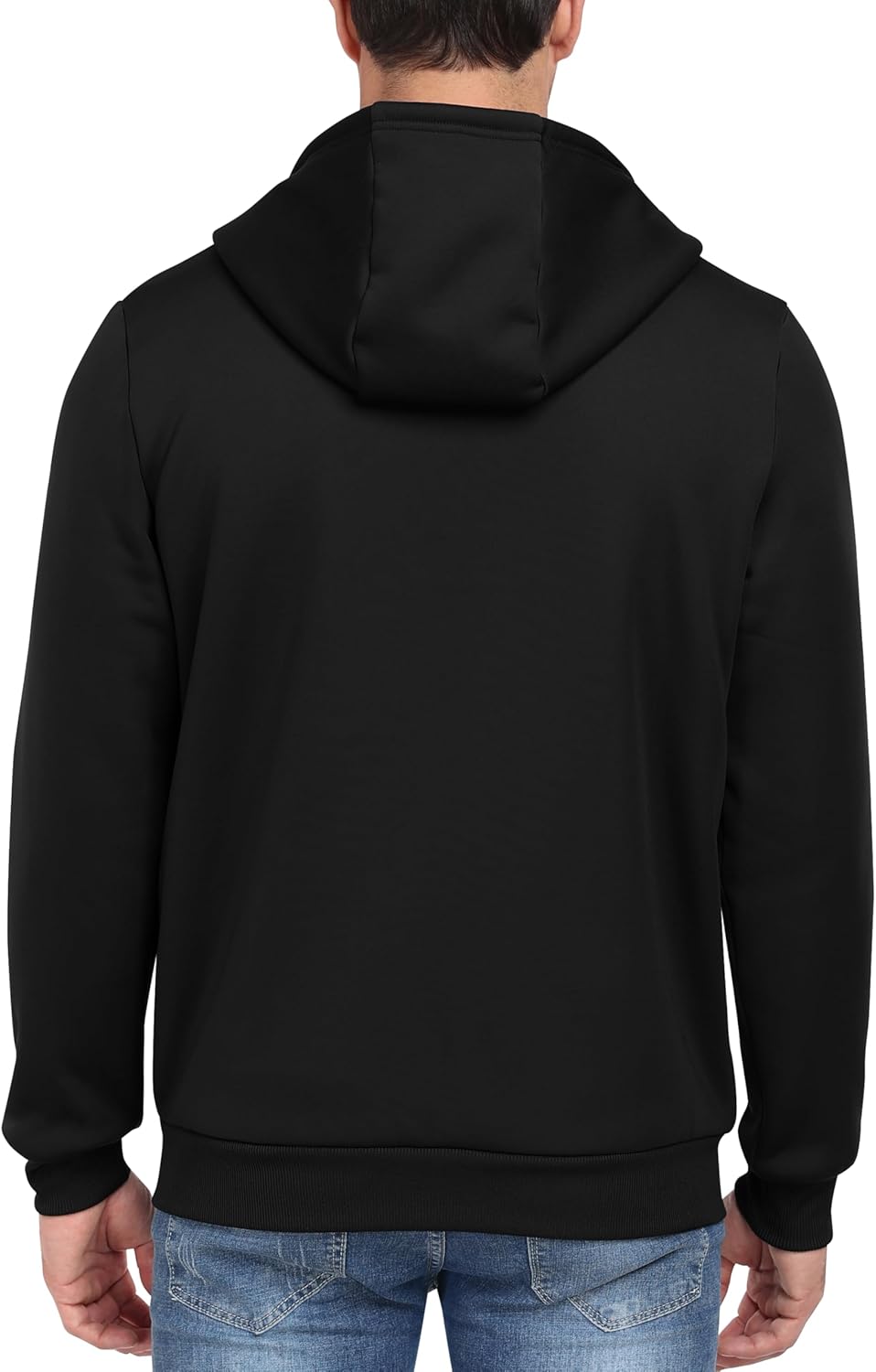 MoFiz Men's Fleece Sherpa Lined Hoodies Heavyweight Full Zip Hoodies for Men - Image 2