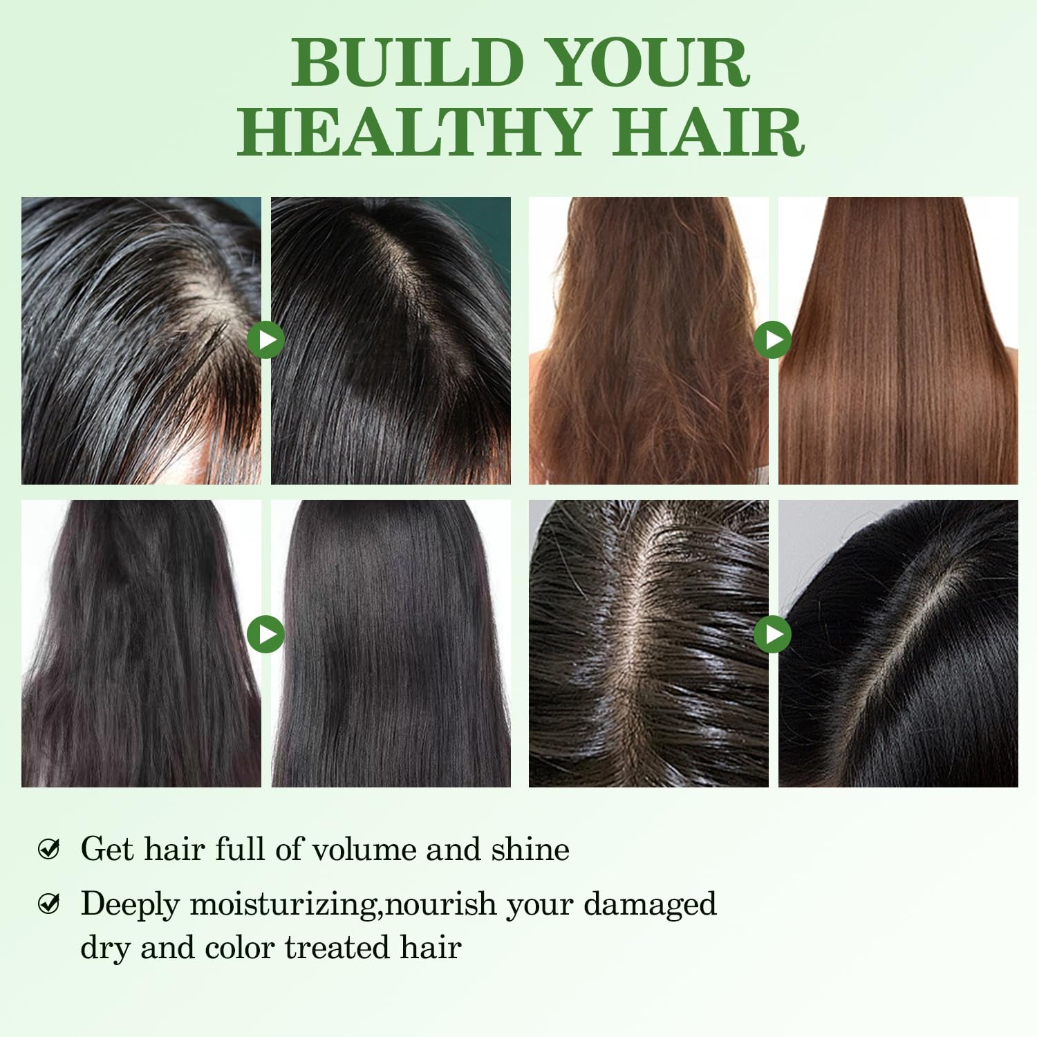 Scalp Scrub, 2-in-1 Clarifying Shampoo, Scalp Exfoliator For Deep Scalp Cleanse, Shine, Hydration, Hair Scrub With Silicone Scalp Massager, Scalp Scrubber For Buildup, Dandruff 10.6oz(Rosemary Mint ) - Image 2