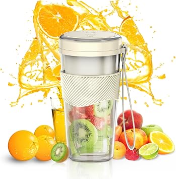 CKemu Portable Blender Shakes and Smoothies, Rechargeable Cordless Blender, 13.5 oz, BPA Free, Di...