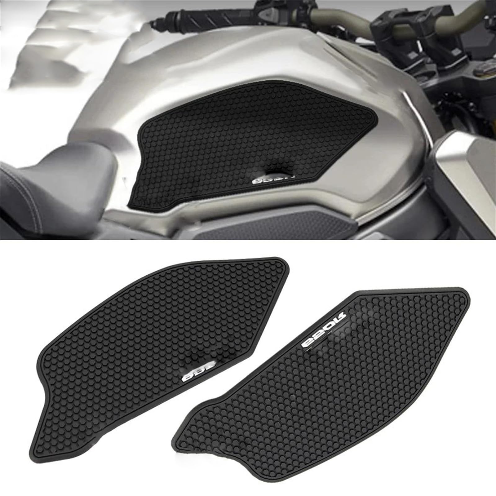 Tynbv Black- Silver Decorative Sticker Motorcycle Sticker Decal For H-Onda Cb650r Cb 650R 2019 2020 2021 Tank Pad Protector Knee Grip Traction Side