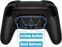 Vista 5 de eXtremeRate Back Buttons Attachment for Nintendo Switch Pro Controller, Clear Black Back Paddles Programable RISE4 Remap Kit for Switch Pro claro