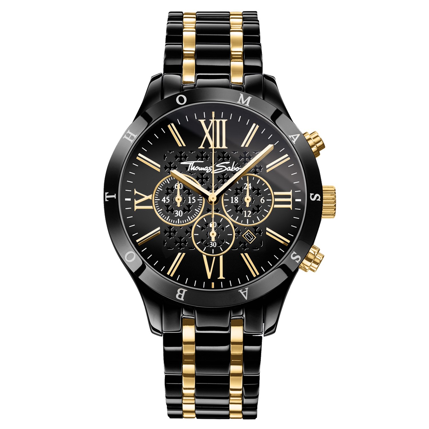 Thomas Sabo Watches Unisex Black Thomas Sabo Rebel At Heart Mens Chronograph Watch Wa0264-278-203