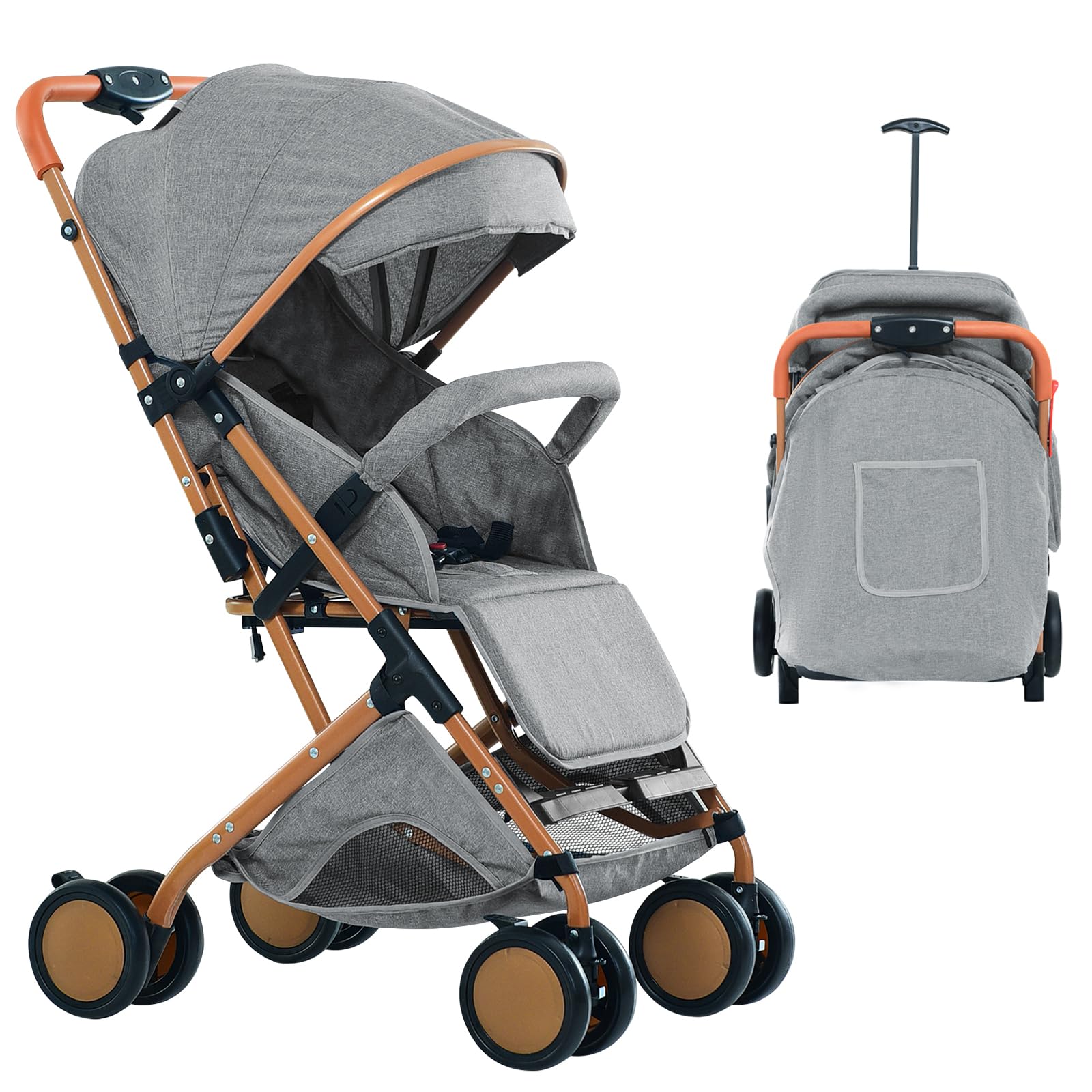 OHMG Kinderwagen, 25 kg, 0-4 jaar, compacte kinderwagen