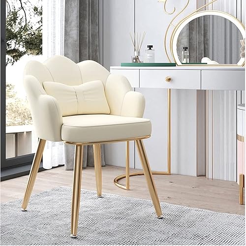Miniatura 2 de Silla decorativa, sillas modernas de cuero para comedor, tocador, silla de maquillaje con patas de silla de metal, cocina, dormitorio, sala de