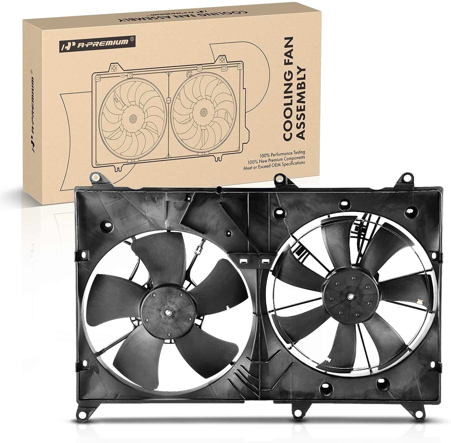 A-Premium Engine Radiator Cooling Fan Assembly for Toyota Highlander 2004–2007