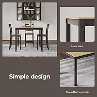 Vista 3 de Signature Design by Ashley Gesthaven - Mesa de comedor informal con altura de mostrador y 4 taburetes de bar, juego de 5, color marrón claro