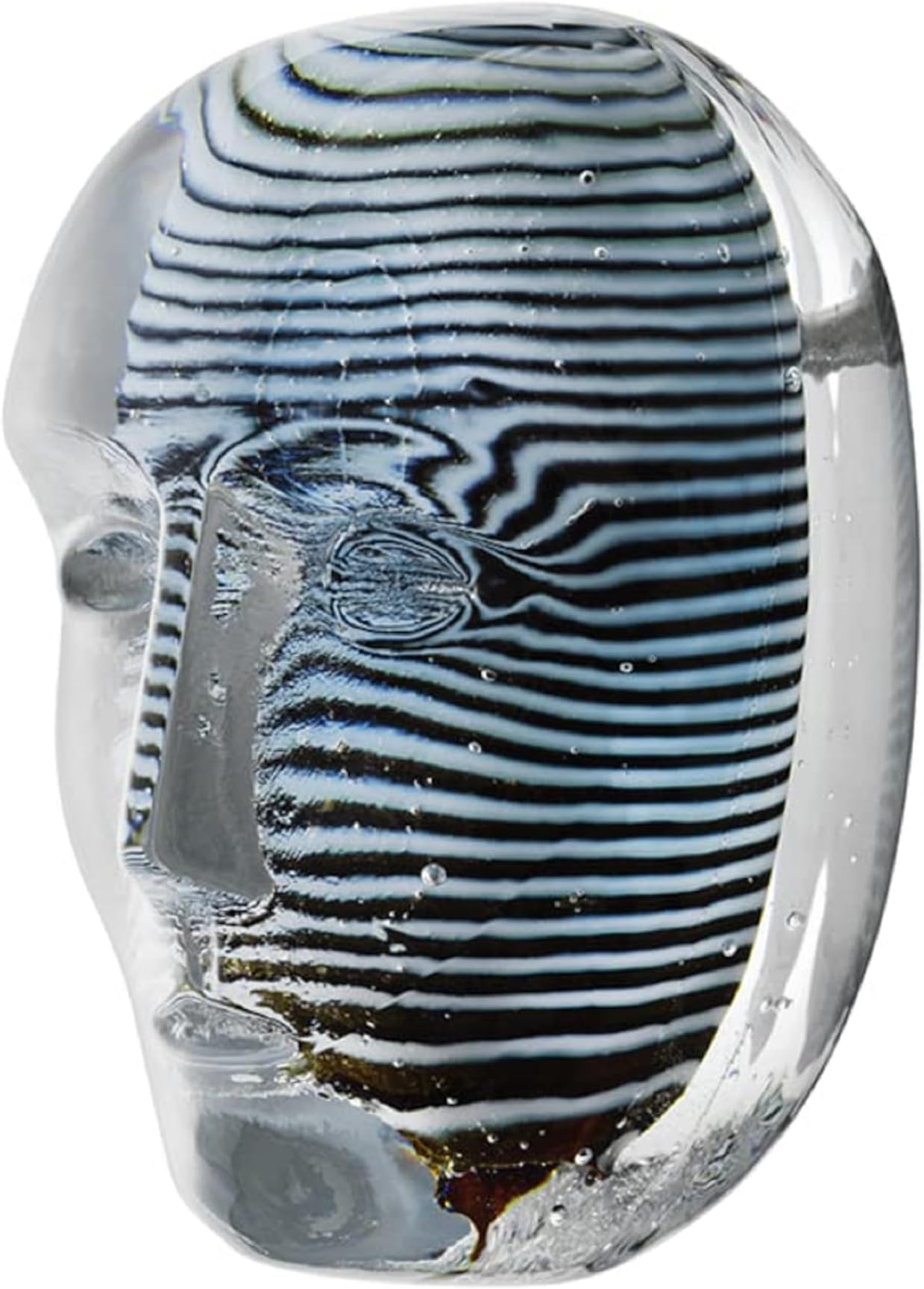 Kosta BodaLook Big Brain Sculpture, Crystal Stainless Steel Glass, White,Silver