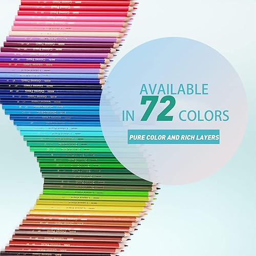 Miniatura 3 de Turani 72 colores de lápices de colores juego de lápices de color plomo a base de aceite juego de dibujo kit profesional de herramientas de regalo