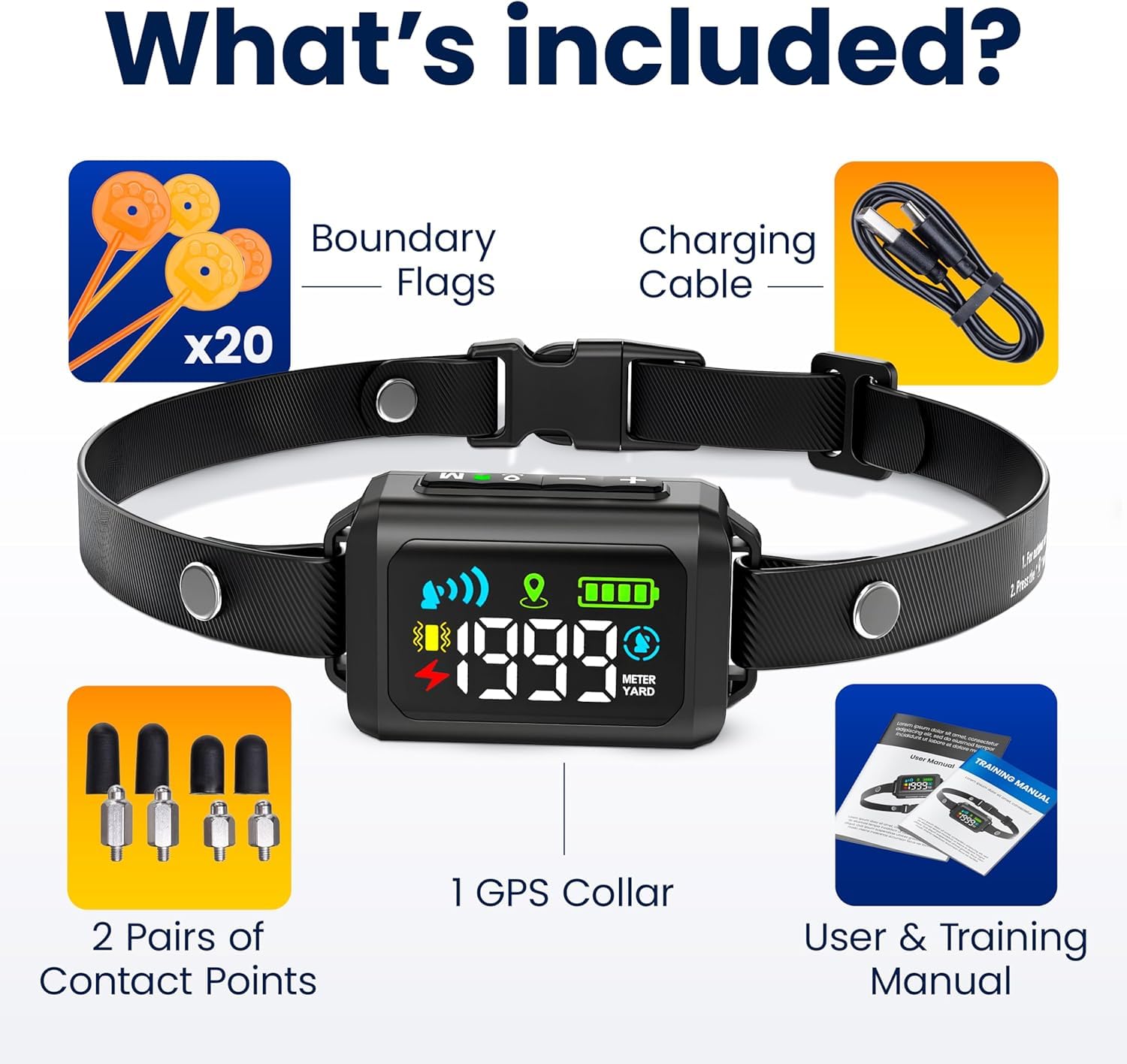 GPS Wireless Dog Fence - No Monthly Fee, Waterproof Pet Containment System with Smart Shock Collar - Safe GPS Tracker for Dogs - Adjustable, Rechargeable, Easy Setup - image 8