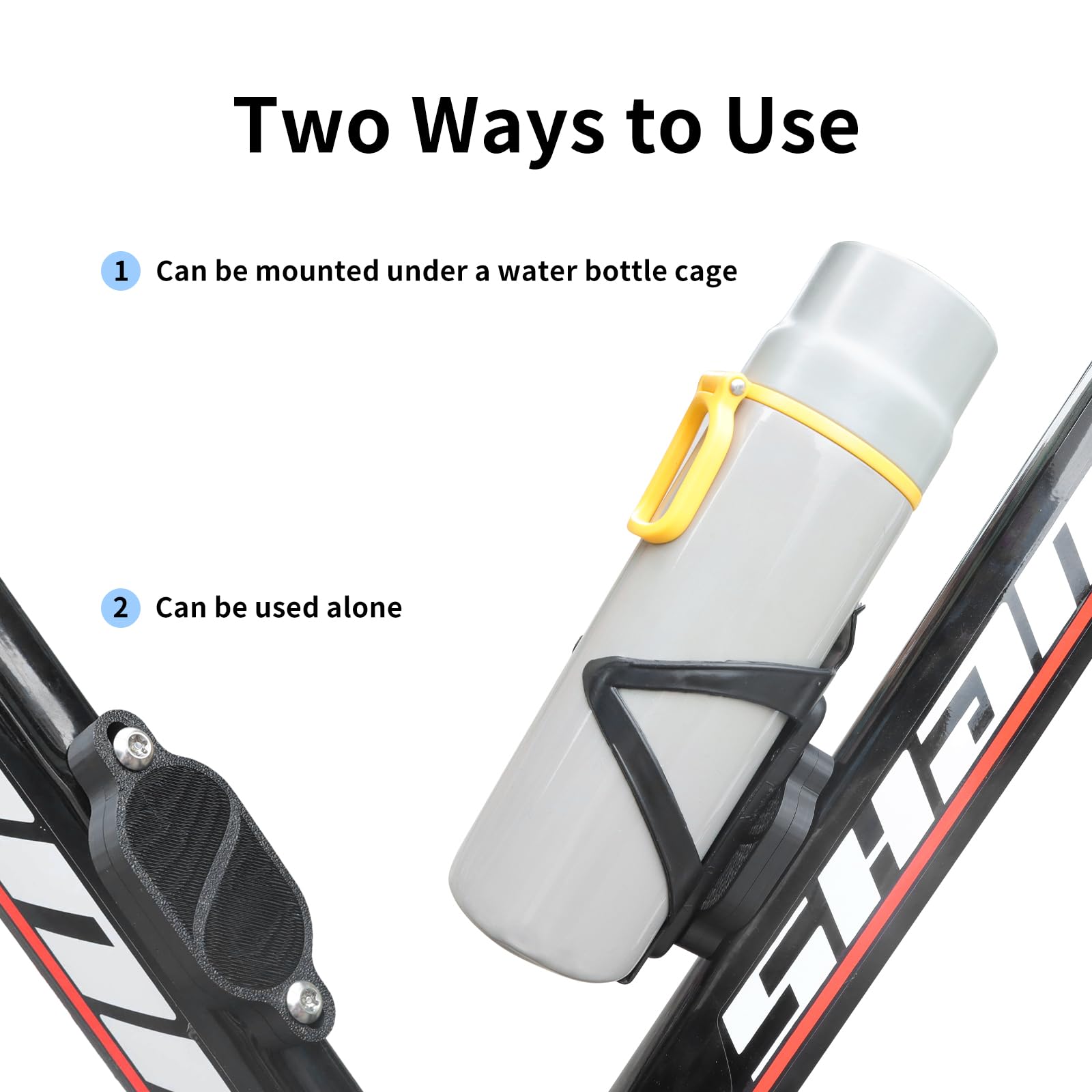 CQT Bike Mount for Samsung Galaxy SmartTag2, Hidden Under Bicycle Bottle Cage, Anti-Theft Protective Bike Holder with Security Screws for Smart Tag2 GPS Tracker (Bike Mount Under Bicycle Bottle Cage)