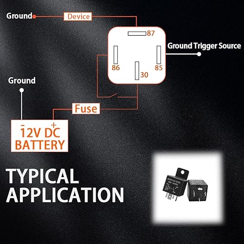 Miniatura 5 de Relés de coche de 12 V 4 pines 40 amperios, modelo Spst JD2912-1H-12 VDC 40 A 14 VDC, interruptores y arrancadores automotrices, relé SPST para