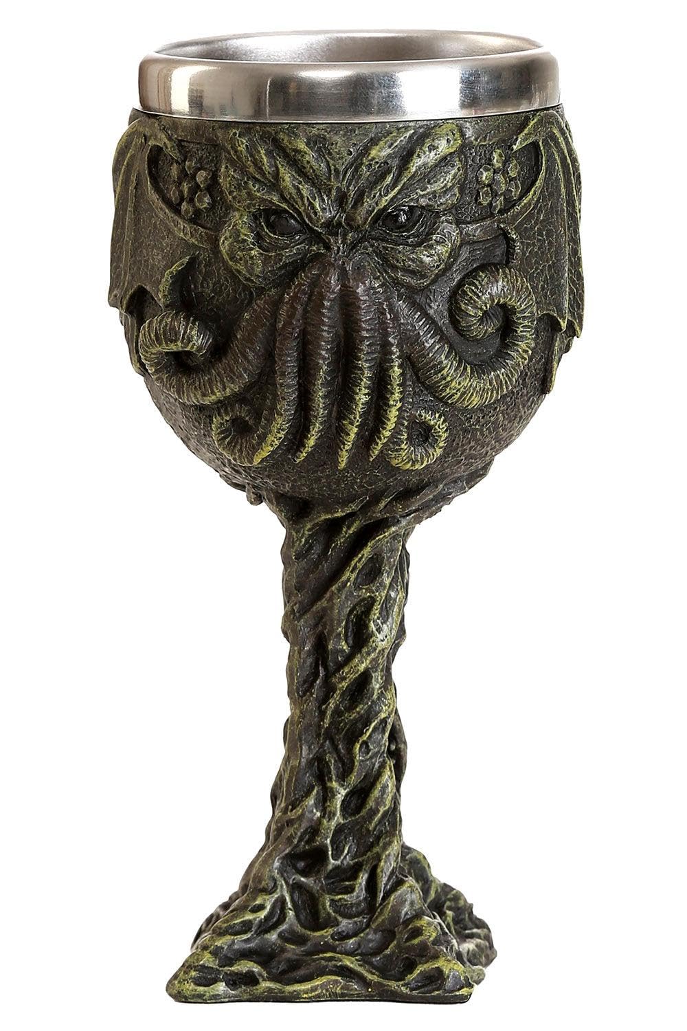 Pacific Giftware 6.75 Inches The Call of Cthulhu Cthulhu Octopus Resin Drinking Wine Goblet