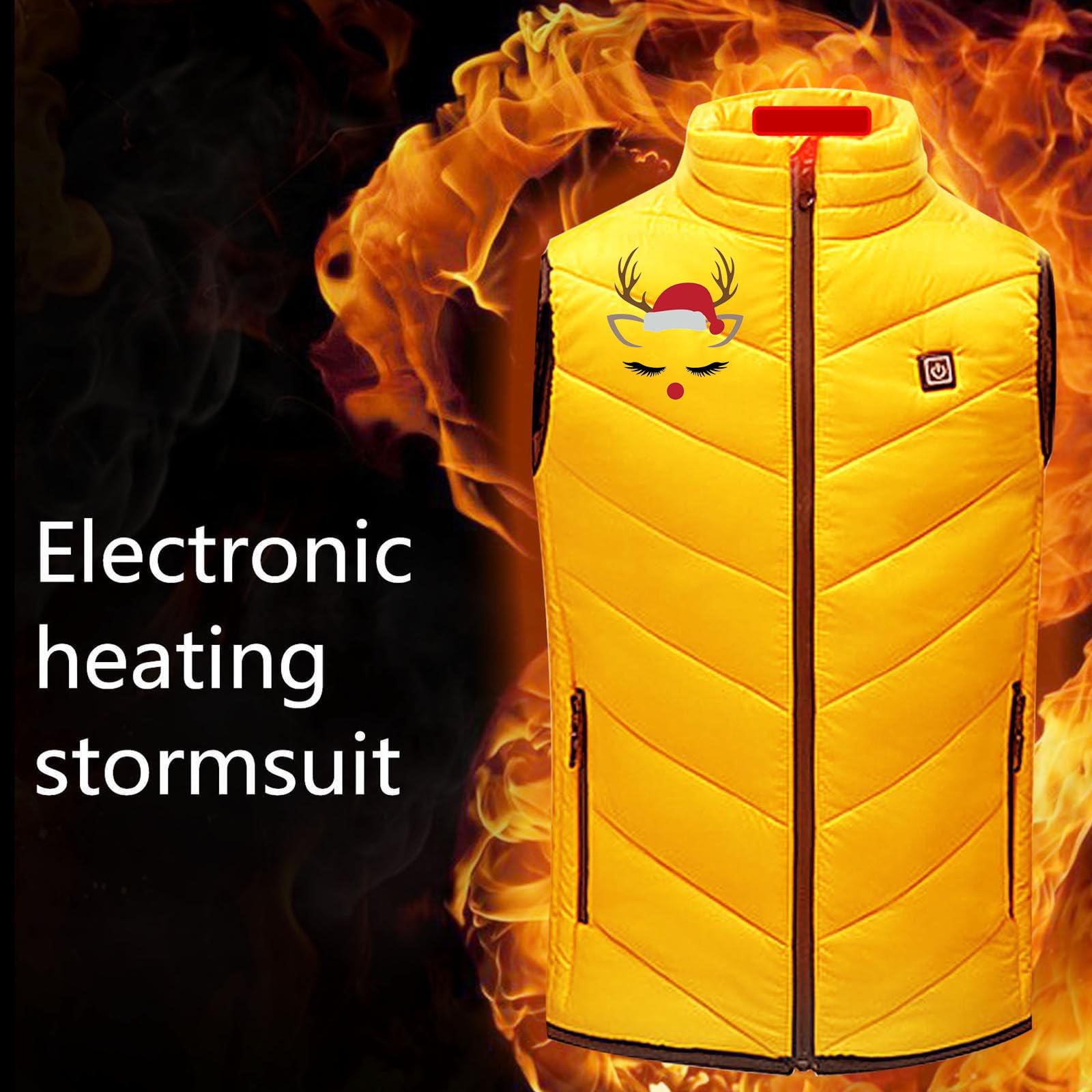 Chaleco Calefactable Chaleco Calefactable Para NiñOs Chaleco de Forro Polar Chaqueta EléCtrica Con CalefaccióN Con 2 Zonas de Calentamiento Para Exterior CáMping Chaleco TéRmico Para NiñOs Y NiñAs