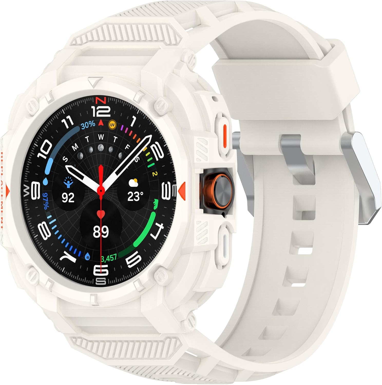 Compatible for Samsung Galaxy Watch Ultra 47mm Case with Band,Rugged Band with Protective Case for Galaxy Watch 7 Ultra (2024) Women Men