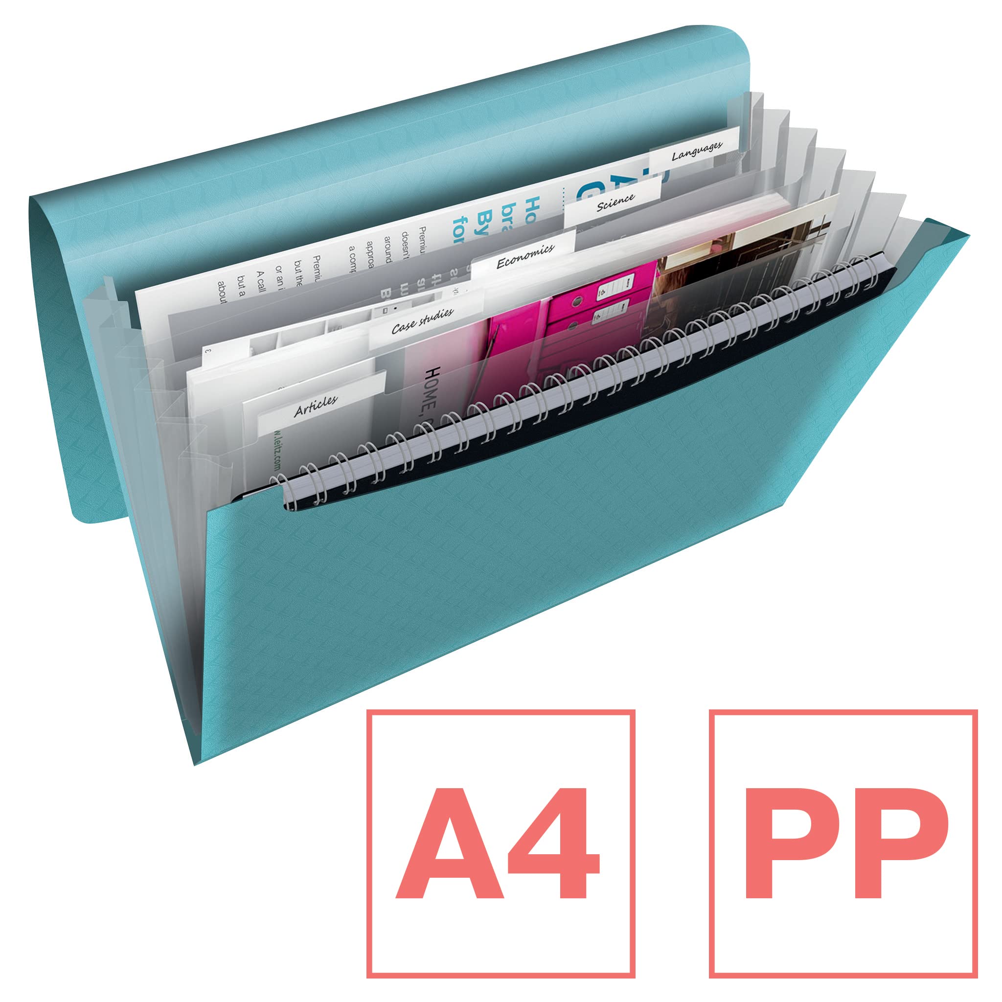 Esselte colour' Ice 626254 carpeta artículo A4 con 6 pestañas extensibles – Cierre elástico – varios colores – – Juego de 6
