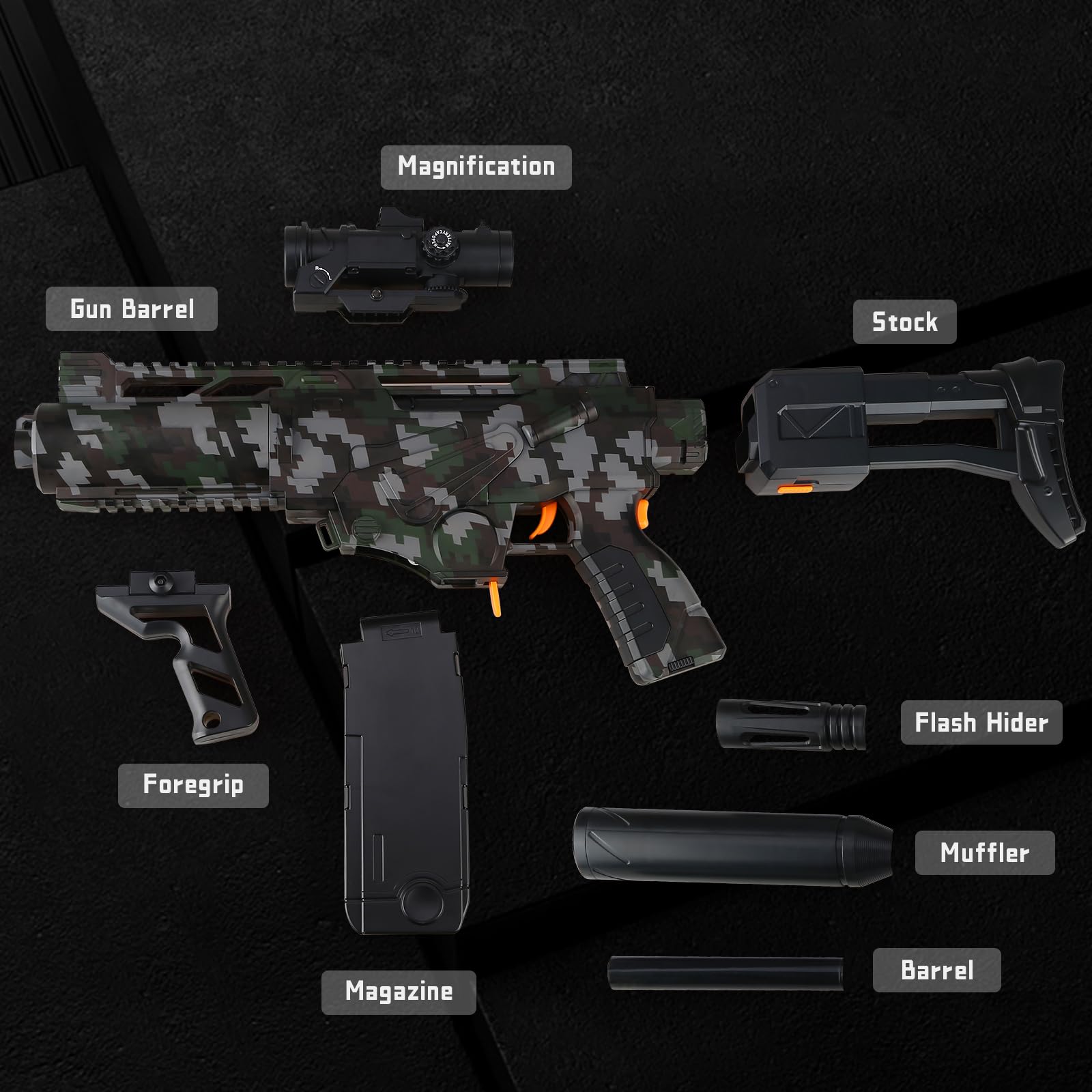 Spielzeug Pistole, weichen Schaumstoffkugeln, elektrisches Schussgerät Erwachsene, Soft Foam Bullet Blaster Toy Guns, Weihnachts-, Halloween- und Geburtstagsgeschenk