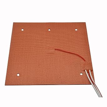 High Temperature 120V 235x235mm Ender 3 V2 Flexible Silicone Heater Heated Bed 5 Holes for Creality Ender 3 Pro 3S Ender 5 3D Printer with 4 Points Build Plate Silicone 120V