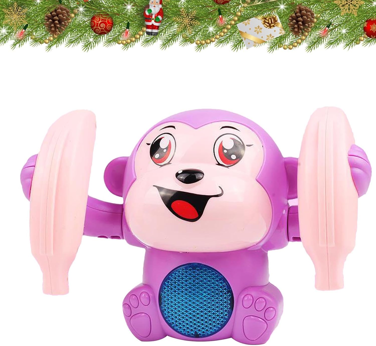 Tumbling Monkey Toy – ABS Musical Electric Design | Light Sound Activated Flipping Banana Monkey Crawling Toy | Early Education Cognitive Development Interactive Plaything for Infants