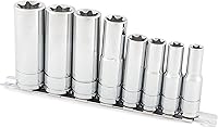 Vista 1 de Titan 68302 8-Piece 3/8-Inch and 1/2-Inch Drive External Star Deep Socket Set
