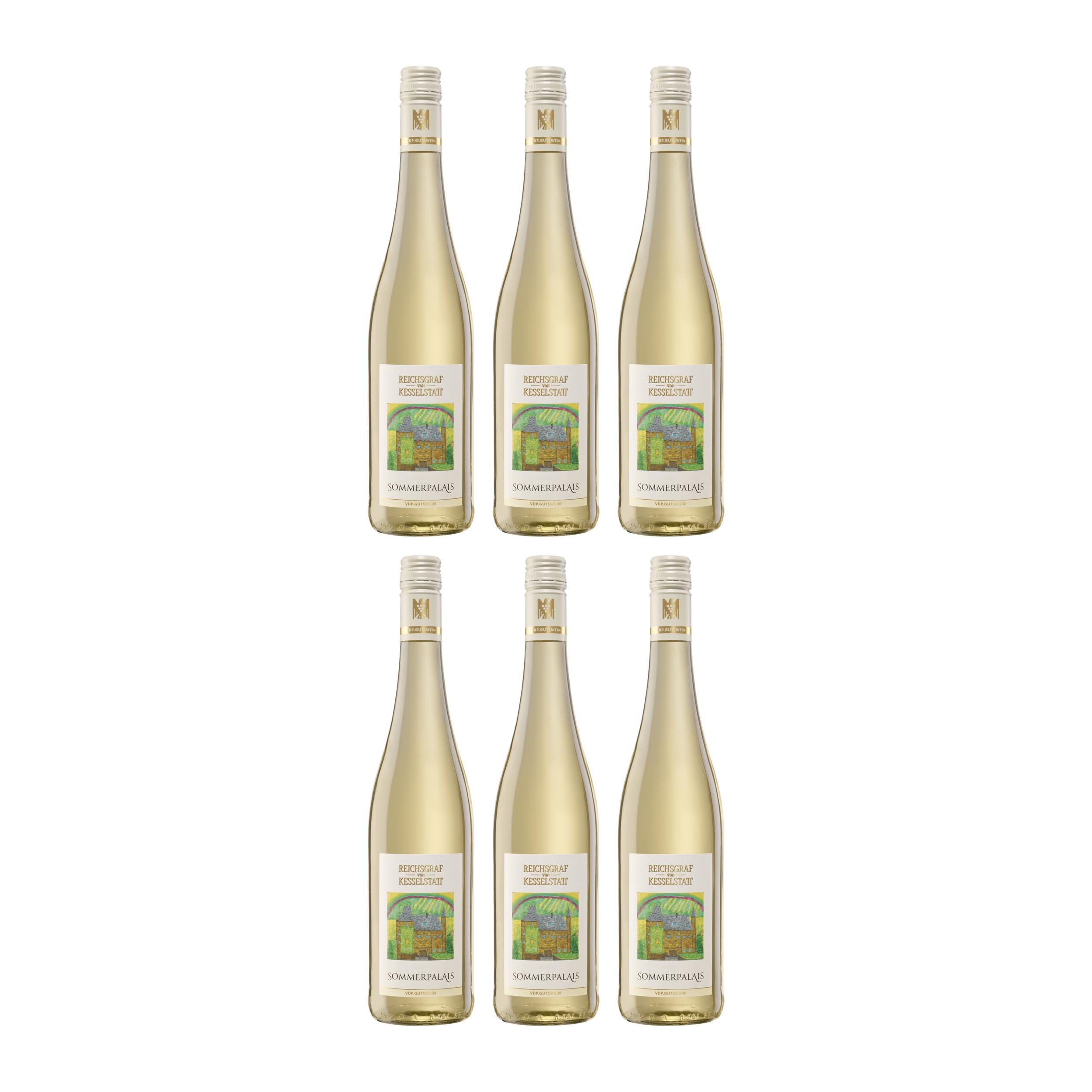 VDP.Weingut Reichsgraf von Kesselstatt Sommerpalais Riesling feinherb Weisswein Weiss Halbtrocken VEGAN Deutschland inkl. FeinWert E-Book (6 x 0.75 l)