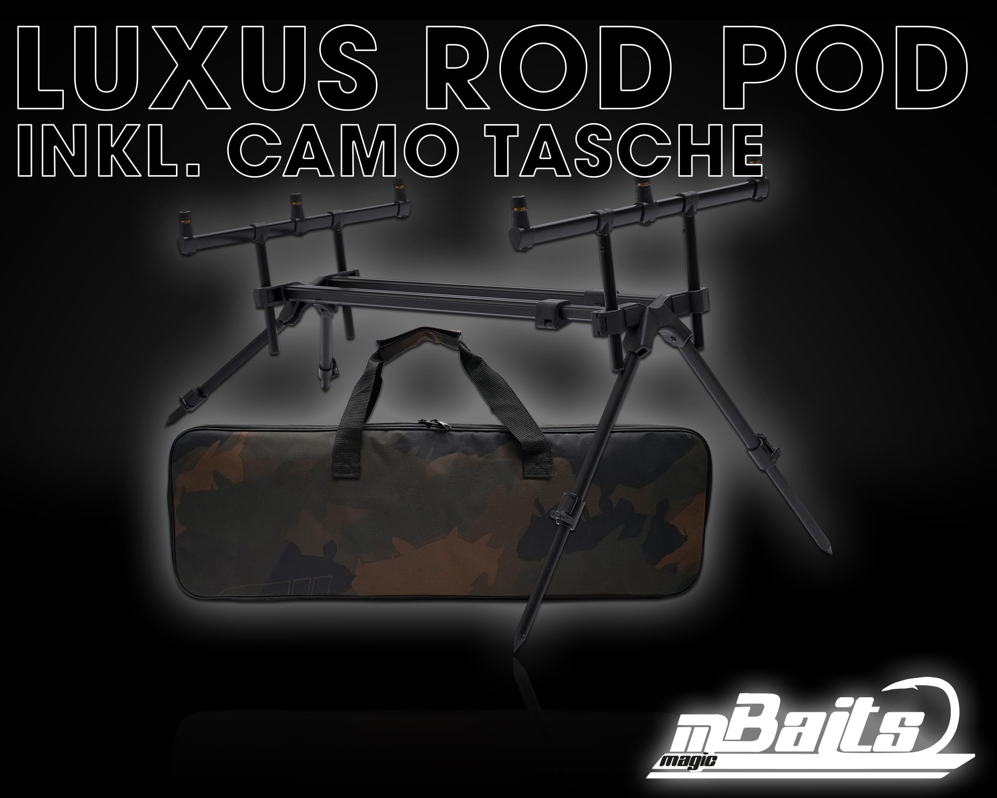 Angel-Berger Magic Baits Luxus Rod Pod Verschiedene Modelle mit Tasche