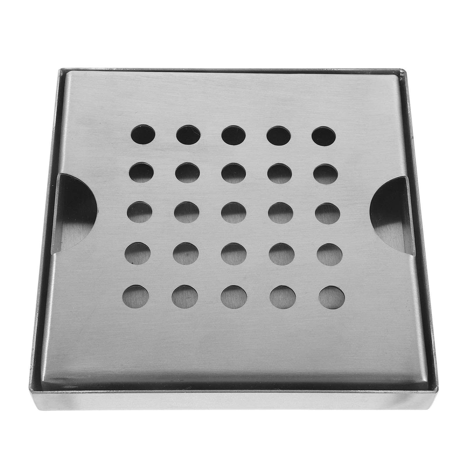 ibasenice Vaschetta raccogligocce per birra in acciaio inox - Vassoio quadrato di raccolta liquidi da 12x12 cm - Vaschetta di raccolta per liquidi per bar, caffetterie e banconi di degustazione vini.