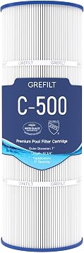 C500 Pool Filter Cartridges, Compatible with Hayward C500, CX500-RE, Pleatco PA50-EC, Unicel C-7656, Filbur FC-1240, 50 sq.ft