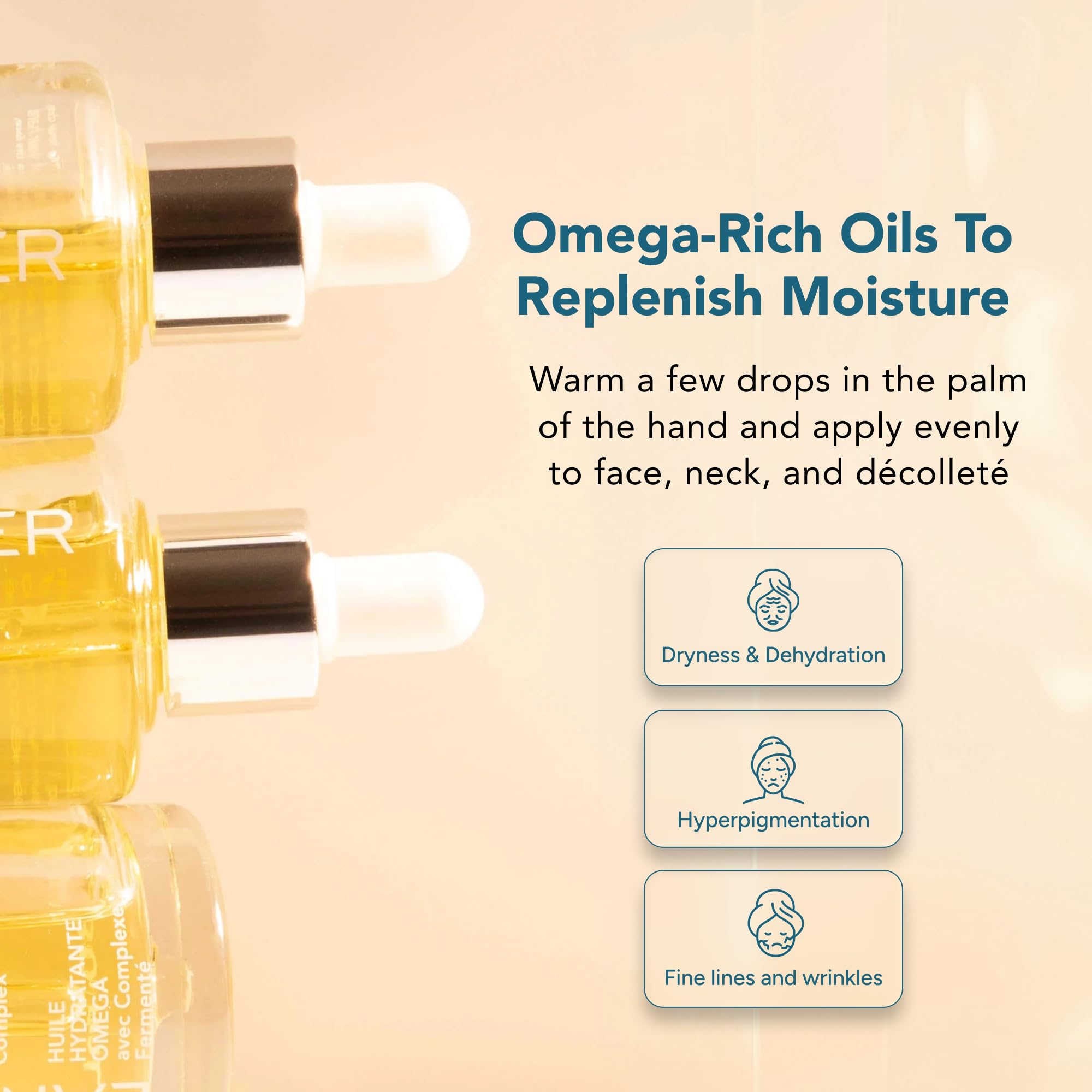 Lancer Omega Hydrating Face Oil with 10% Ferment Complex, 1 fl oz