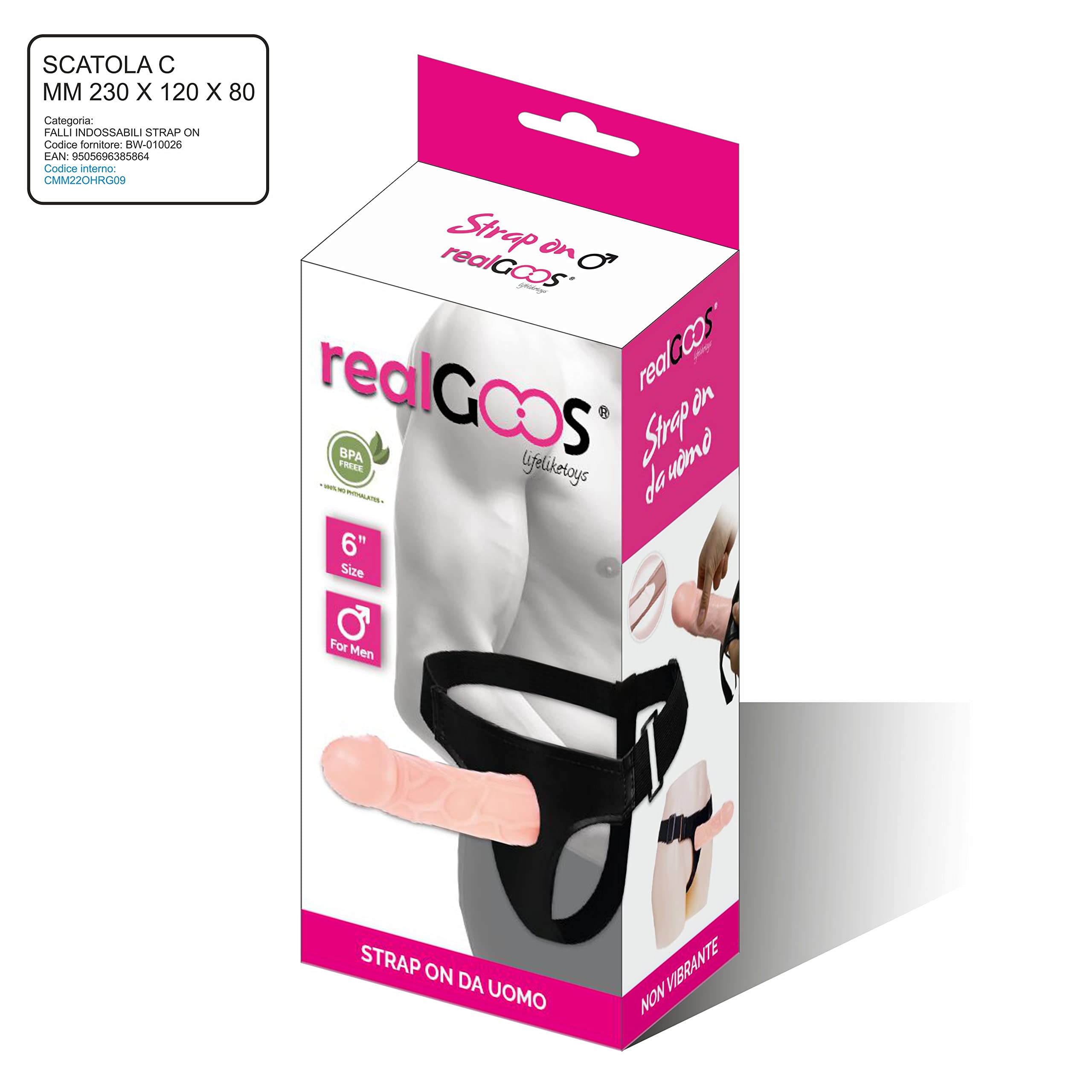 FALLO REALISTICO INDOSSABILE PER LUI STRAP ON DA UOMO NON VIBRANTE