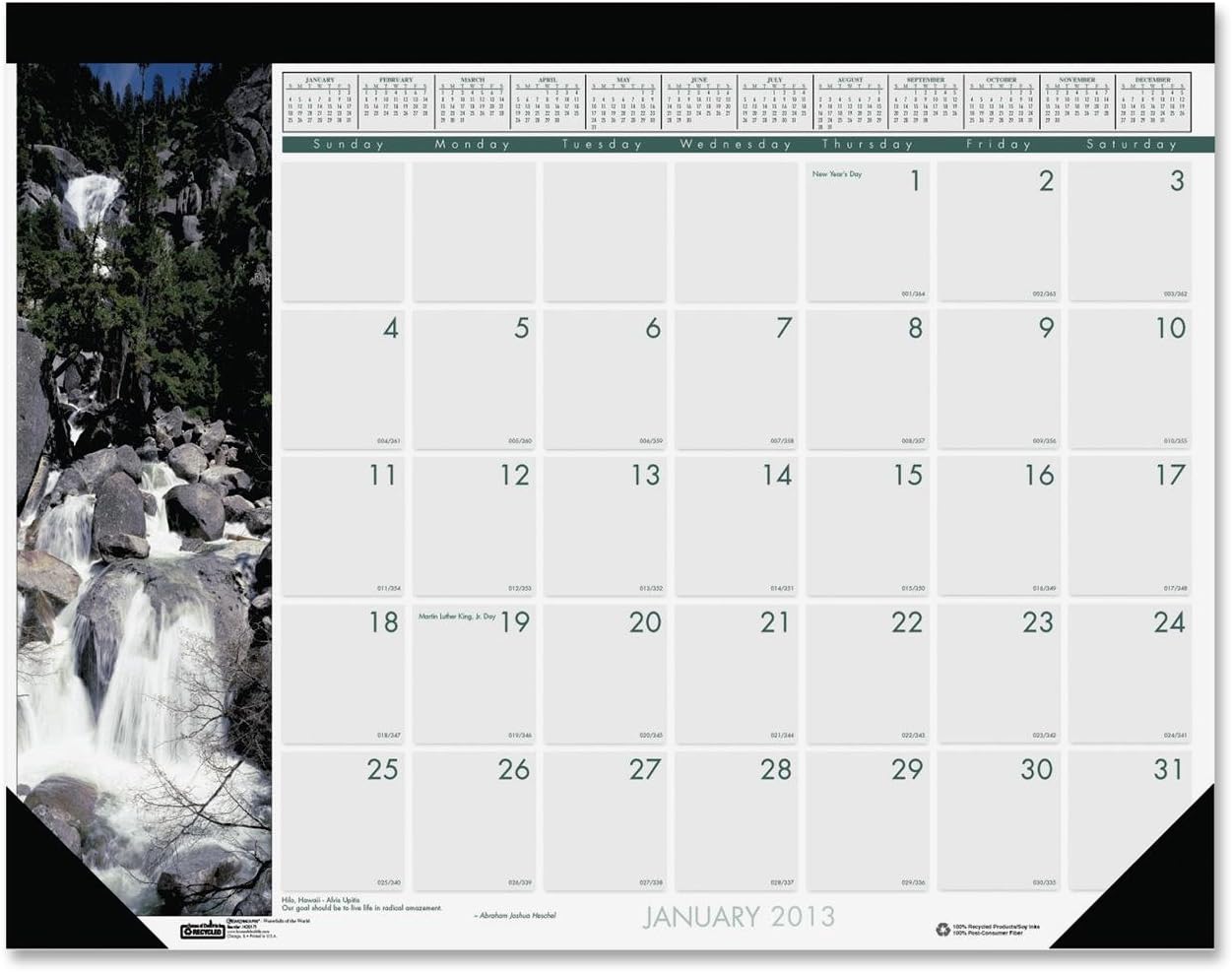 House Of Doolittle Waterfalls Of The World Monthly Desk