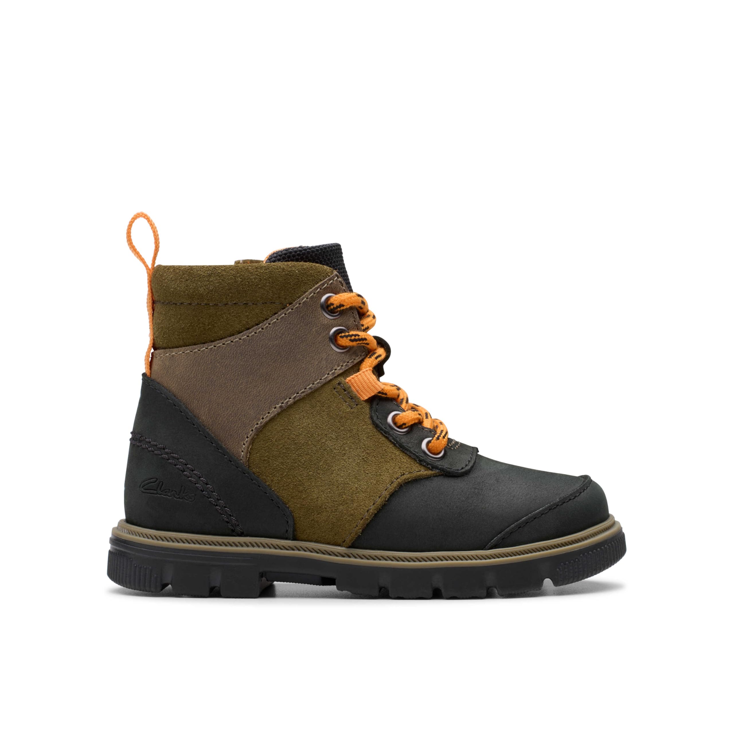 Clarks Lorcam Hike T Childrens Khaki Combi, 4