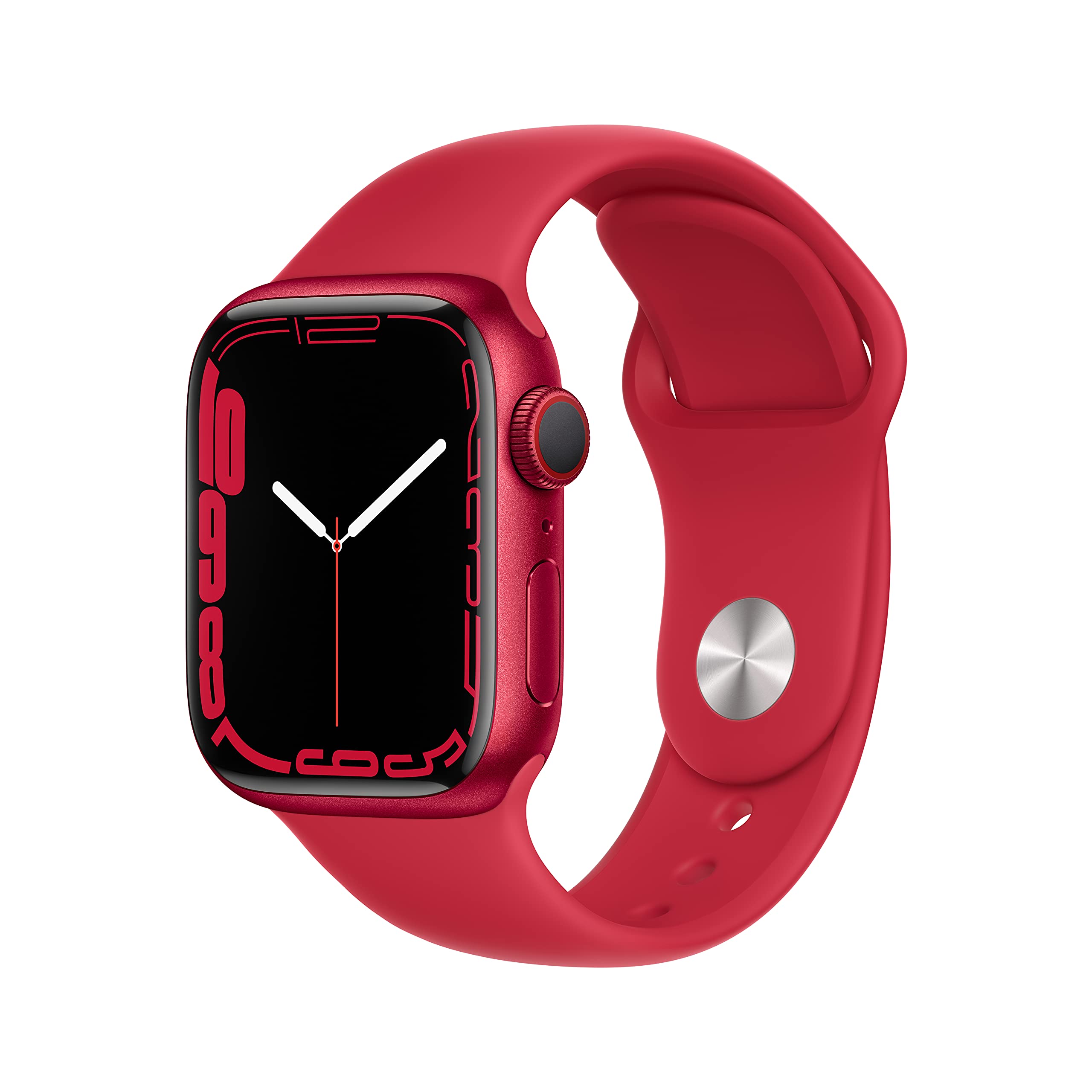 Apple Watch Series 7 [GPS + Cellular 41mm] Smart watch w/ (PRODUCT)RED Aluminum Case with (PRODUCT)RED Sport Band. Fitness Tracker, Blood Oxygen &amp; ECG Apps, Always-On Retina Display, Water Resistant