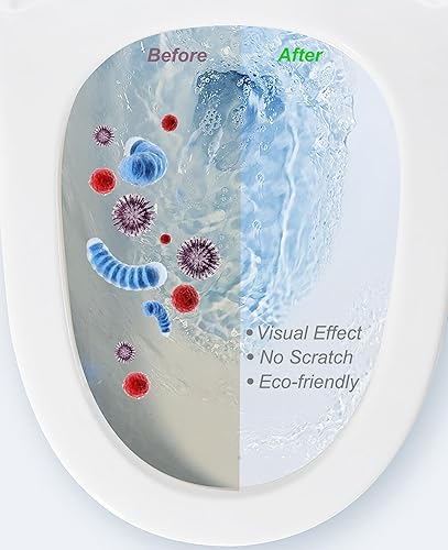 Miniatura 3 de Escobilla de inodoro de piedra pómez para limpiar la taza del inodoro con asa, almohadilla para limpieza de piedra pómez, paquete de 4