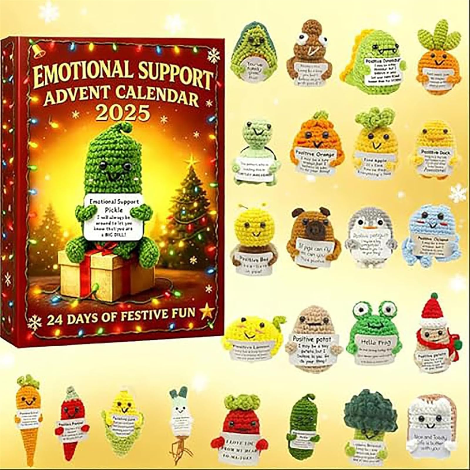 Calendrier De L'Avent 2025 'Soutien Emotionnel' - 24 Jours, Figurines Acrylique 2D Mignonnes - 5